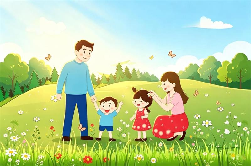 同手机和解  与孩子相拥